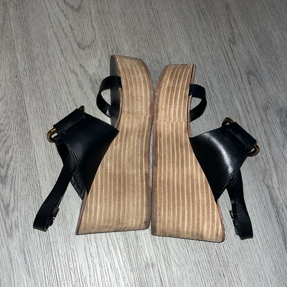 TORY BURCH RAVELLO Black Platform Sandals Shoes - Picture 5 of 8